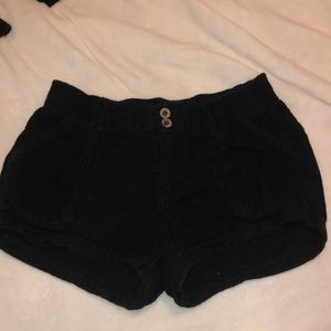 rewind black cotton shorts